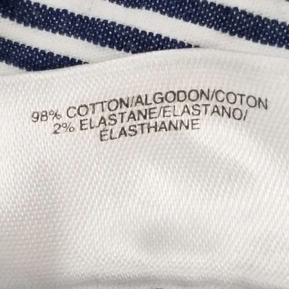 Anne Klein Striped Seersucker Pants Blue / White Women's Size 8 - Picture 11 of 15